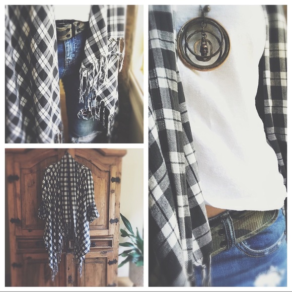 Altered Jackets & Blazers - HP🌵Flannel & Fringe Take Me Anywhere jacket